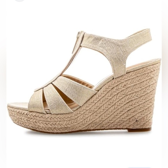 MICHAEL Michael Kors Shoes - NEW Michael Kors Women's Berkley Gold Wedge Sandals